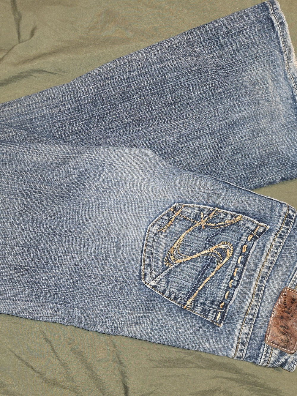 Silver Jeans Light Blue Flare Jeans with Embroidered Back Pocket